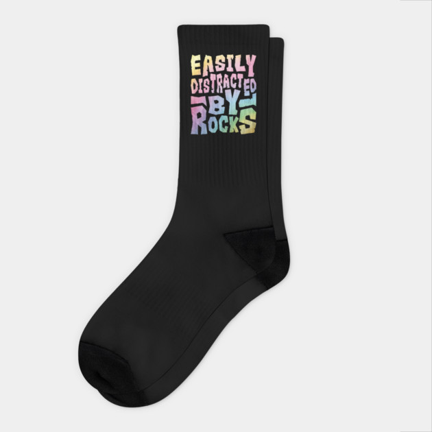 Easily Distracted By Rocks Socks by The WYLD Tribe