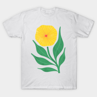 Abstract Yellow Flower T-Shirt