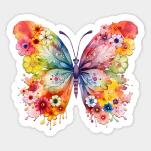Beautiful Butterfly of Flowers Magnet