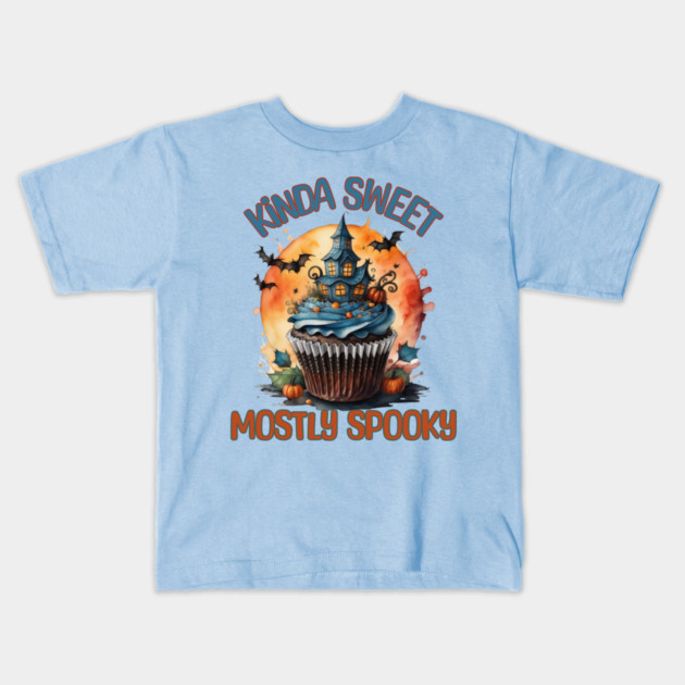 Kinda Sweet Mostly Spooky Kids T-Shirt by Luxinda