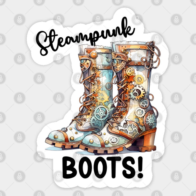 Steampunk Boots! Sticker by Luxinda