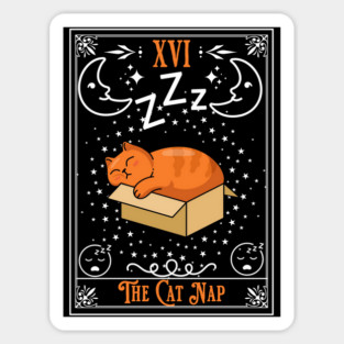 The Cat Nap Tarot Card Magnet