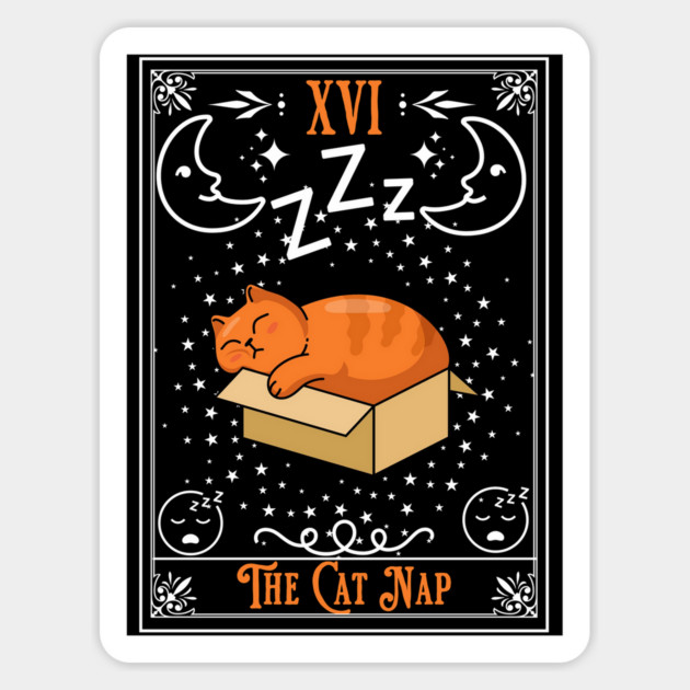 The Cat Nap Tarot Card Magnet by Luxinda