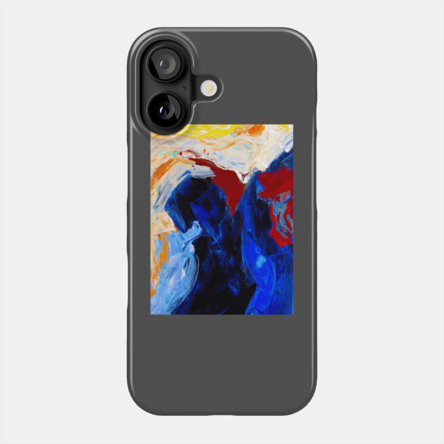 Vibrant  Blue Abtract Painting Phone Case by DonWillisJrArt