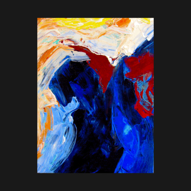 Vibrant  Blue Abtract Painting by DonWillisJrArt