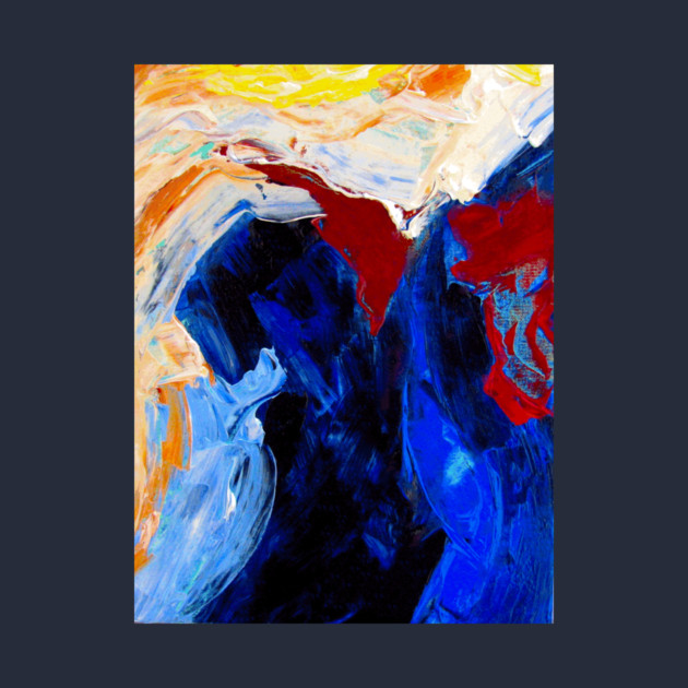 Vibrant  Blue Abtract Painting by DonWillisJrArt