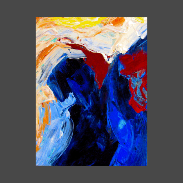 Vibrant  Blue Abtract Painting by DonWillisJrArt