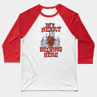 My heart belongs here (Land) Baseball T-Shirt