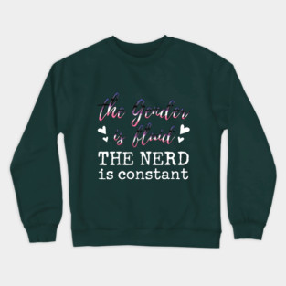 Fluid Gender, Constant Nerd (white) Crewneck Sweatshirt