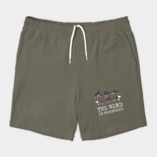 Fluid Gender, Constant Nerd (white) Shorts
