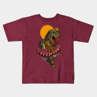 Pretty Princess T-Rex Kids T-Shirt