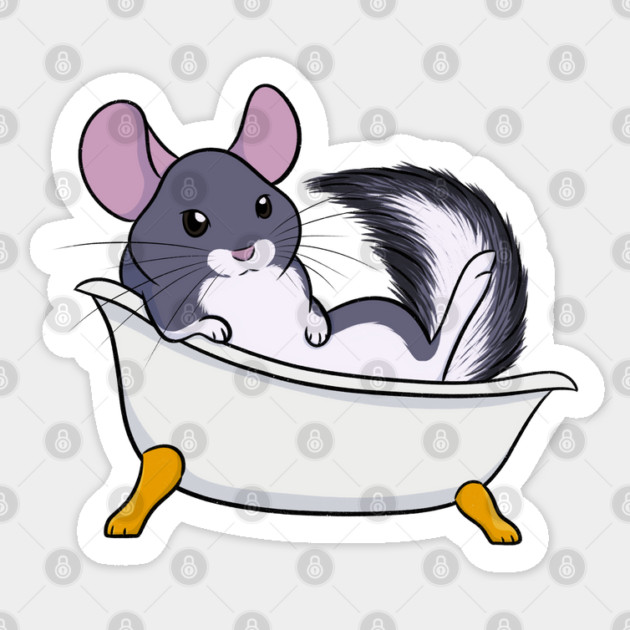 Chinchilla Bath Sticker by DeguArts