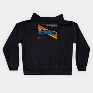 Blue Corvette Kids Hoodie