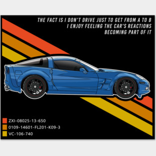Blue Corvette Posters and Art