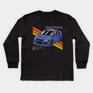 Mitsubishi Lancer Evolution Kids Long Sleeve T-Shirt
