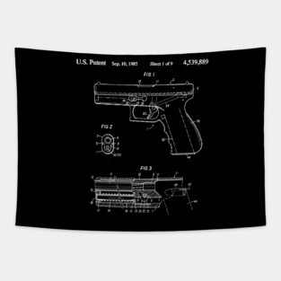 Glock Patent Design Tapestry