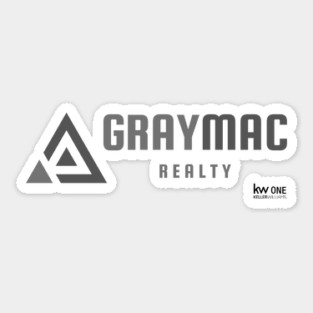 GrayMac Realty Gray/Dark Gray Logo Sticker
