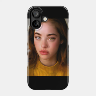 girl with heterochromia art Phone Case
