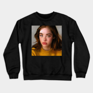 girl with heterochromia art Crewneck Sweatshirt