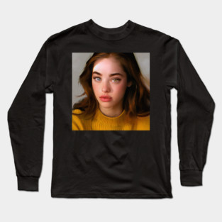 girl with heterochromia art Long Sleeve T-Shirt