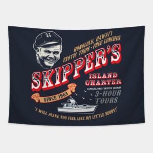 Skipper's Island Charter Gilligan's Island Tapestry