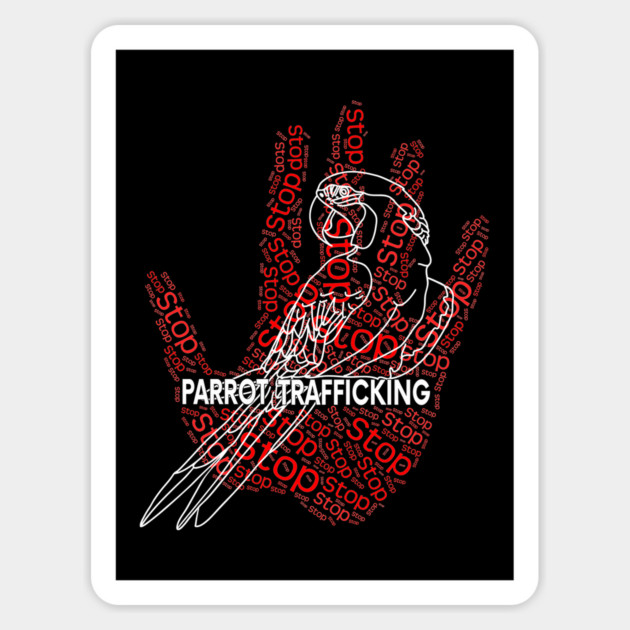 Macaw Parrot Stop Trafficking Sticker by Einstein Parrot
