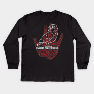 African Grey Timneh Parrot Stop Trafficking Kids Long Sleeve T-Shirt