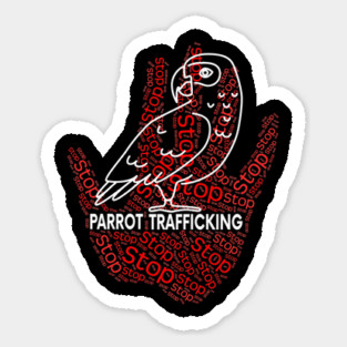 African Grey Timneh Parrot Stop Trafficking Sticker