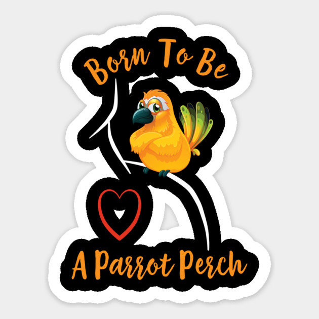 Sun Conure Parrot on Shoulder - Born to be a Perch Magnet by Einstein Parrot