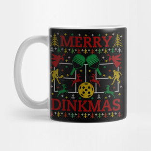 Merry Dinkmas Funny Pickleball Ugly Christmas Sweater Party Pickleball Christmas Gifts Mug