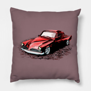 Red 53 Studebaker Commander Pillow