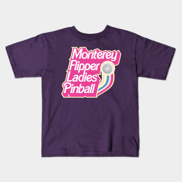 Monterey Flipper Ladies Pinball Doll Box Kids T-Shirt by DRI374