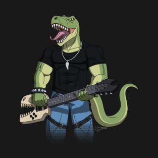 DINOMETAL - TYRANNOSAURUS (No Background) T-Shirt