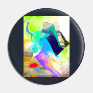 Vibrant Abstract Mixed Media Collage Painting Pin