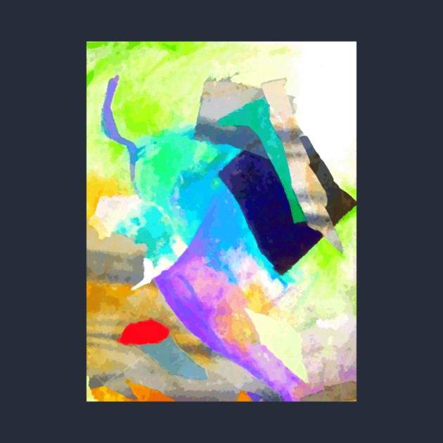 Vibrant Abstract Mixed Media Collage Painting by DonWillisJrArt