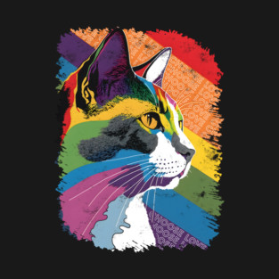 Cat with the Pride Flag: Choose Love T-Shirt