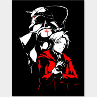 Elric Brothers - Edward & Alphonse - Fullmetal Alchemist Brotherhood Posters and Art