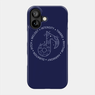 Music Is Life. Note Elements (Dark) Phone Case