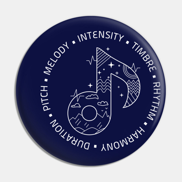 Music Is Life. Note Elements (Dark) Pin by filiposwear