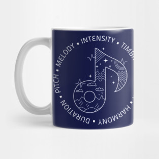 Music Is Life. Note Elements (Dark) Mug
