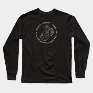 Music Is Life. Note Elements (Dark) Long Sleeve T-Shirt