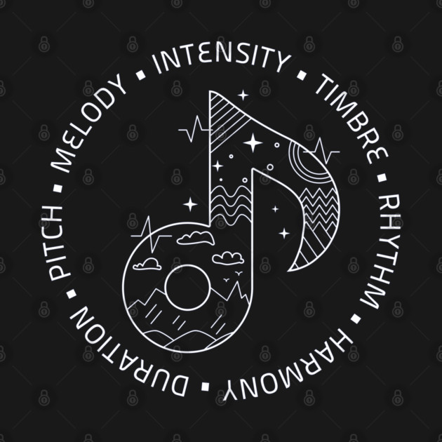 Music Is Life. Note Elements (Dark) by filiposwear