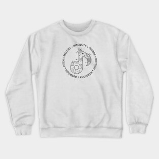 Music Is Life. Note Elements (Light) Crewneck Sweatshirt