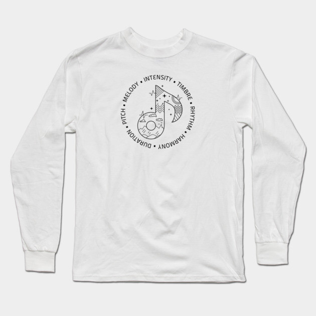 Music Is Life. Note Elements (Light) Long Sleeve T-Shirt by filiposwear