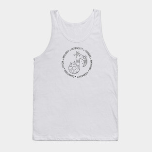 Music Is Life. Note Elements (Light) Tank Top