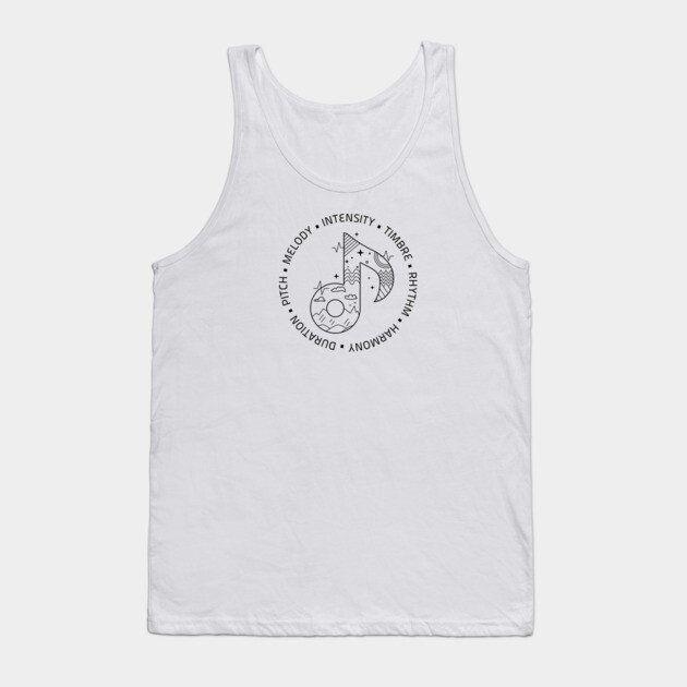 Music Is Life. Note Elements (Light) Tank Top by filiposwear