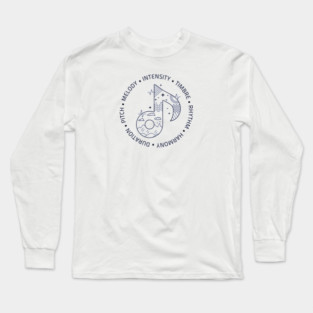 Music Is Life. Note Elements (Light) Long Sleeve T-Shirt