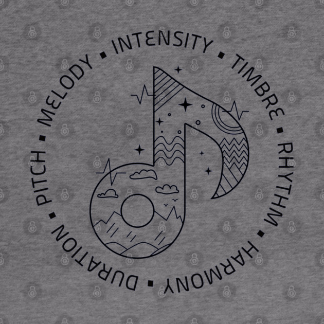 Music Is Life. Note Elements (Light) by filiposwear