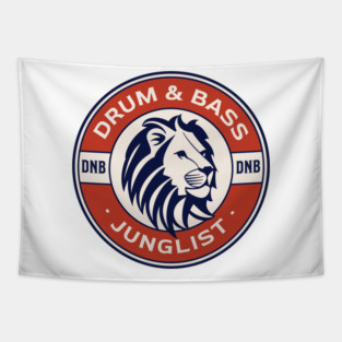 DRUM AND BASS  - Life Saver Lion (red) Tapestry