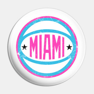 Miami Retro Ball - Vice White Pin